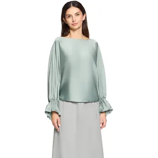 Betty Barclay Satinbluse mit U-Boot-Ausschnitt Grün 42