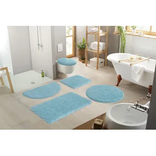 MY HOME »Sanremo, Badvorleger, Badezimmer Teppich, sehr weich« Höhe 30 mm rutschhemmend beschichtet fußbodenheizungsgeeignet schnell trocknend Badteppich, unifarben, rechteckig, rund & als 3-tlg. Set erhältlich
