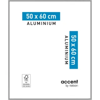 Nielsen Aluminiumrahmen 50X60Cm , Silberfarben , Metall , rechteckig , 50x60 cm , Bilder & Rahmen, Bilderrahmen, Bilder - & Fotorahmen