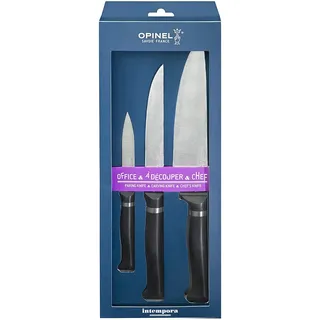 Opinel Intempora-3er-Pack Messer, Edelstahl, Mehrfarbig, 39,8 x 15,4 x 5 cm