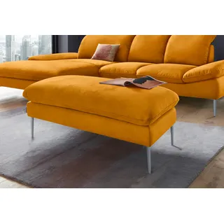 W.Schillig Hocker »enjoy&MORE« Füße silber matt, Breite 106 cm, gelb