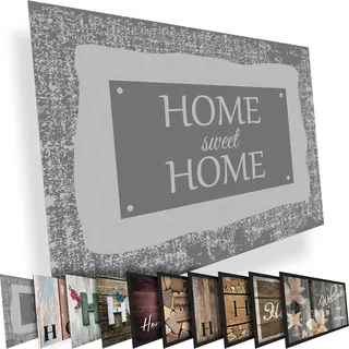 Valia Home Hochwertige Fußmatte 60x80 cm (Large) – Schmutzfangmatte für Innen & Außen, rutschfest mit hoher Saugkraft – vielseitige Designs, ideal für Haustür, Terrasse, Eingangsbereich & Flur