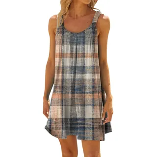 Strandkleider Für Frauen Ab 50 - Boho A Linien Tunika Hängerchen Kleid Damen Sommer Trägerkleid Italienische Mode Beach Dress