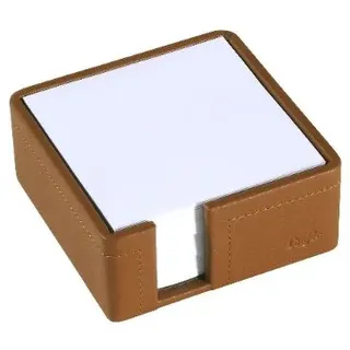 Läufer 39058 Scala Zettelbox, naturgenarbtes Rindsleder, cognac, Handgefertigt aus Echtleder in Deutschland, Zettelkasten aus Leder