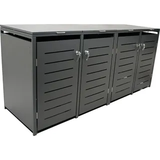 DEGAMO Mülltonnenbox Köln 264 x 80 x 116 cm grau