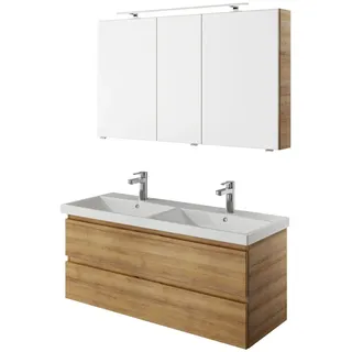 Pelipal Badezimmer , Eichefarben , Holzwerkstoff , 2 Schubladen , 120 cm , Made in Germany , hängend, Typenvielfalt , Badezimmer, Badmöbelsets & Badmöbelserien, Badmöbel-Sets