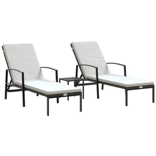 vidaXL Sonnenliege 117 x 59 x 35 cm Braun