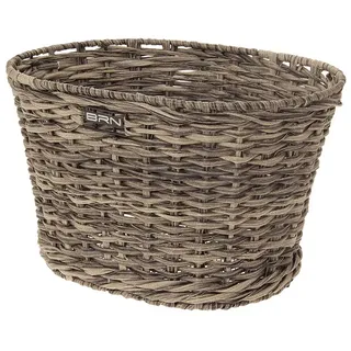 Brn Vintage Oval Eco Rattan Korb - Grey - One Size