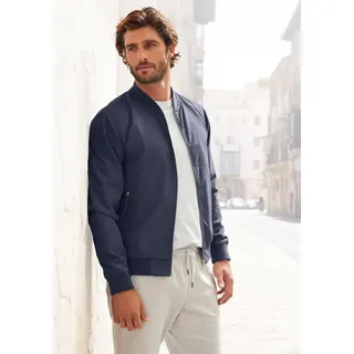 John Devin Bomberjacke »/ Blouson mit Rippkragen«, Pilotenjacke / Übergangsjacke mit Innentasche, regular fit, blau