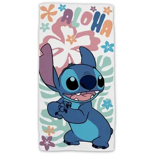 Jerry Fabrics Lilo & Stitch Badetuch 70 x 140 cm blau
