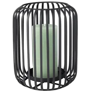 Villeroy & Boch - Christmas Chic Windlicht Schwarz, Weihnachtsdekoration Modern, Deko Weihnachten Elegant, Metall