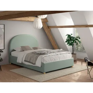 Vipack Kinder-/Juniorbett , Grün , Holz , Pinie , massiv , Uni , 140x200 cm , Bettkasten, Lattenrost,Federholzleisten verleimt, nicht verstellbar, alternative Größen erhältlich , Babymöbel & Kindermöbel, Kinderzimmer & Jugendzimmer, Kinderbetten, Kinderbetten & Jugendbetten