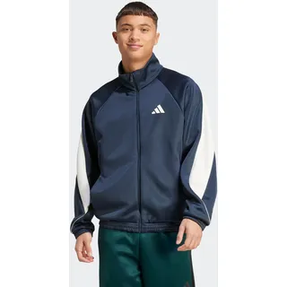 Rollkragenpullover ADIDAS SPORTSWEAR "M STADIUM TT", Herren, Gr. M, weiß (aurora ink, sanftes weiß), Obermaterial: 67% Polyester, 33% Baumwolle, Pullover Rollkragenpullover, aus Polyester und Baumwolle, mit Rollkragen, lockere Passform