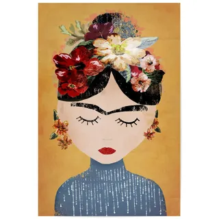 artboxONE Poster 45x30 cm Frida Kahlo Menschen (Yellow Version) - Bild Female Frau