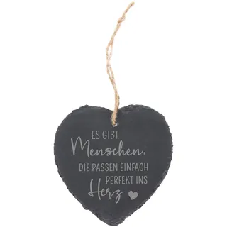 Spruchreif | Kleines Schieferherz mit Gravur | Schieferherz mit Spruch | Schiefertafel in Herzform mit Kordel zum Aufhängen | Wanddeko | Schiefer Türschild | Dekoherz Liebe | Hochzeit | Valentinstag