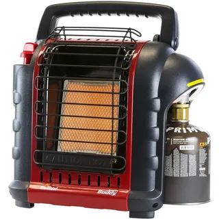 Mr. Heater Mr Heater Tragbarer Gasheizer MH9BDF - Gasheizung mit Gasflasche - Gasheizstrahler - Räume bis zu 26M2 - Geeignet für Propan G31 und Butan/Propan G30+31 Patronen - Schwarz/Rot