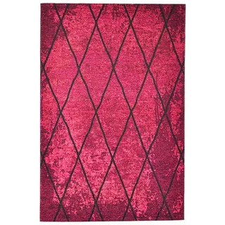 Tom Tailor Fine Lines Webteppich 155 x 230 cm Lila/Rot