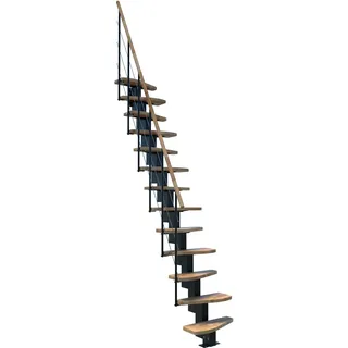 Minka Raumspartreppe  Quatro Schwarz Geschosshöhe bis 298 cm
