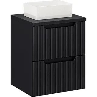 Badezimmerschrank 50 cm mit Arbeitsplatte und Waschbecken Gaja - kompakter Stil mit moderner Note