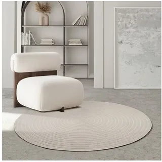 The CarPET Santo Plus« rund 5 mm Höhe Plus moderner robuster In und Outdoor Teppich, beige