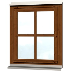 Bild Skan Holz Einzelfenster Rahmenaußenmaß 69,1 x 82,1 cm Nussbaum