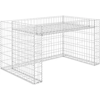 vidaXL Rasenmäher-Garage mit Hochbeet 110x80x60 cm Stahldraht