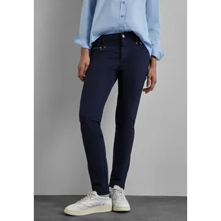 STREET ONE Stoffhose »Style YORK«, mit Zipper-Details, blau