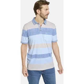 Poloshirt BABISTA "Poloshirt JENZO", Herren, Gr. L, blau (hellblau gestreift), Obermaterial: 62% Baumwolle CO. 38% Polyurethan PU., Shirts Poloshirt