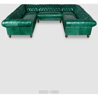 XXL Big Sofa Wohnlandschaft Ledersofa Couch U Form Chesterfield Couchen Polster