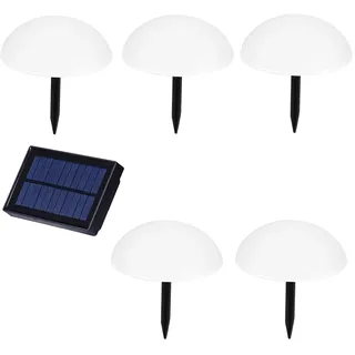 Artibetter Solar Halbkugel Bodenlampe Set Für Außen Garten Rasenlicht Erdspieß Lampe Mit Weißem Licht Energieeffiziente Solargartenleuchte Ohne Kabel
