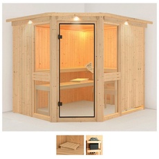 Bild Sauna »Aline 3«, (Set), ohne Ofen beige