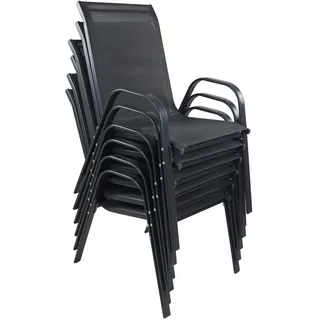 VCM Gartenstuhl Sonlas 56 x 73 x 89 cm anthrazit 6 St.