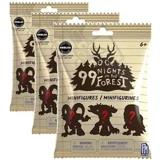 PhatMojo 99 Nights in The Forest - Minifiguren - Serie 1 - Enthält DLC-Codes einlösbar auf Roblox - Offiziell lizenzierte Mystery-Sammelfiguren (Packung mit 3)