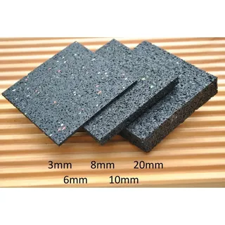 Antirutschmatte 90x90x3 / 6 / 8 / 10 / 20mm Gummimatte, Unterlage, Regupol - schwarz