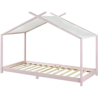 Kinderbett 'Brome' Hausbett 90 x 200 cm Rosa - Rosa