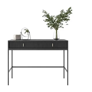 lookway Midnight Konsolentisch 104x77x50 cm Schwarz/Gold