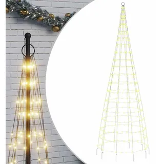 vidaXL LED-Weihnachtsbaum 550 LEDs Warmweiß 300 cm - Weiß