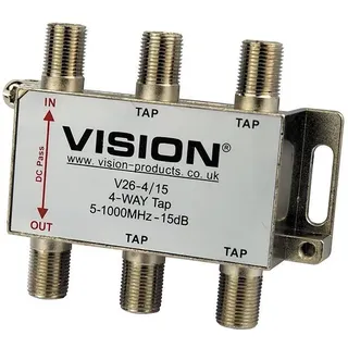 VISION - 4-Wege 15dB MATV Tap V26-4/15