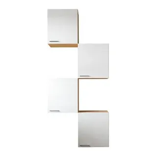 Respekta Hängeschrank Merle 100 x 224,4 x 34,6 cm Weiß/Eichefarben