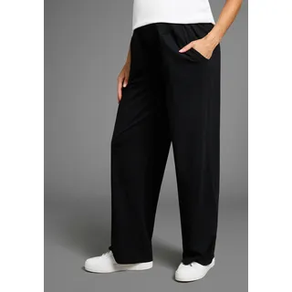 Umstandshose NEUN MONATE "Weiche Jersey-Hose", Damen, Gr. 44/46, N-Gr, schwarz, Jersey, Obermaterial: 95% Baumwolle, 5% Elasthan, unifarben, Basic, bequem lang, Hosen Umstandshose, Jersey-Hose für Schwangerschaft und Stillzeit