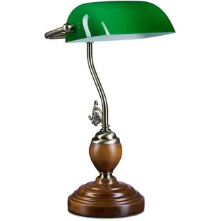 Relaxdays Bankerlampe Multicolor
