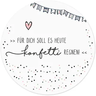 younikat Mauspad mit Motiv - Konfetti weiß rund - Ø 22 cm abwischbare Oberfläche I dv_382