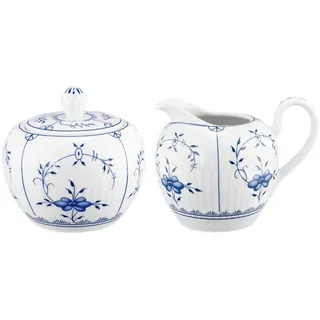 SELTMANN WEIDEN Milch- und Zuckerset "Milch- & Zucker-Set Amina 2er Set blau-weiß", Spülmaschinenfest, Mikrowellensicher, Ofenfest,