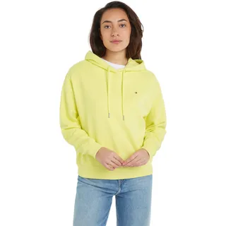 Tommy Hilfiger Damen Hoodie Flag On Chest mit Kapuze, gelb (Yellow Tulip), XL