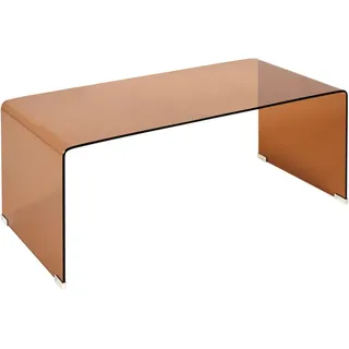 Beliani Couchtisch Braun Glas 50 x 40 x 100 cm