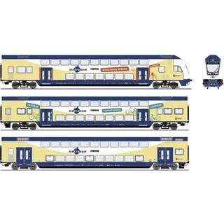 Roco Doppelstockwagen 3er Set Metronom 6210105 H0
