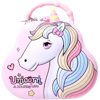 Bluecholon Einhorn-Spardose aus Metall, Rosa, 13.5 cm (L) x 7 cm (B) x 15 cm (H), für Kinder beider Geschlechter