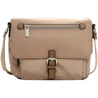 Umhängetasche TAMARIS "Umhängetasche TAS Khiria", Damen, Gr. B/H/T: 24cm x 17cm x 11cm 0, gelb (sahara 920), Polyester, Taschen Umhängetasche