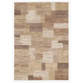Wollteppich OCI DIE TEPPICHMARKE "ELEGANT NEW LIMA" Gr. 31, beige (dunkelbeige), B:140cm H:13mm L:200cm, Wolle, Teppiche, Wollteppich, reine Wolle, Nepal Orientteppich, handgeknüpft