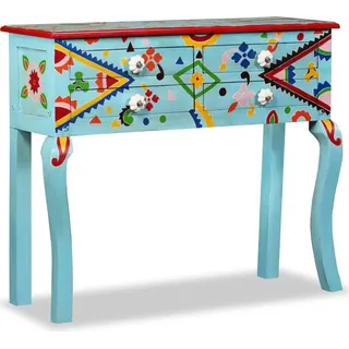 SYFAXTM Konsolentisch Massivholz Mango Blau Handbemalt - Blau